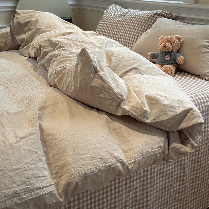 Plaid Cotton Bed Set