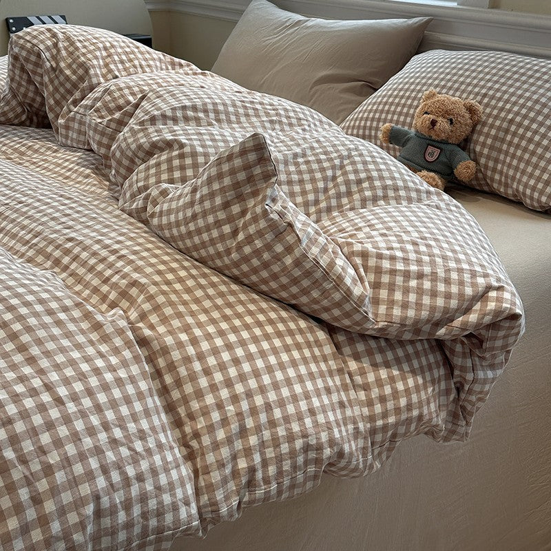 Plaid Cotton Bed Set