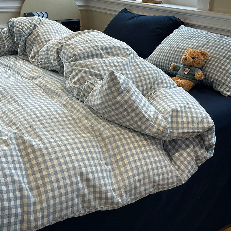 Plaid Cotton Bed Set