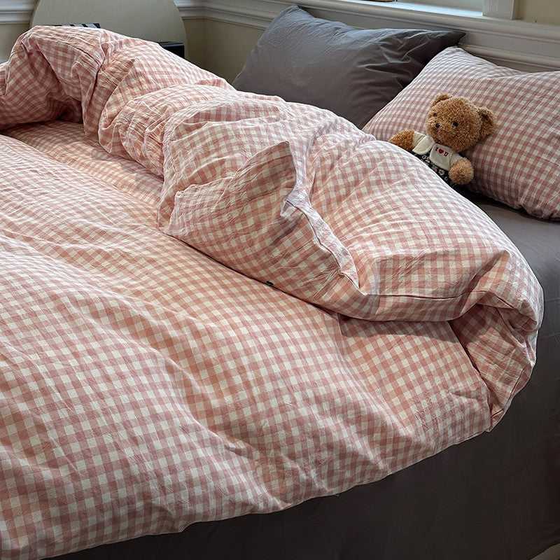 Plaid Cotton Bed Set