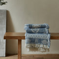 Retro Jacquard Tassel Cotton Linen Throw Blanket